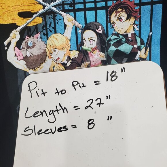 DEMON SLAYER Shirt Mens SZ M Tanjiro Nezuko Zenitsu Inosuke Anime Weeb - Picture 3 of 7